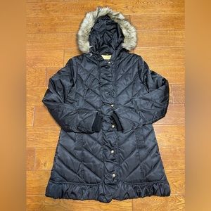Baby Phat Y2K Hooded Puffer Parka Quilted Coat Black Removable Fur Hoodie warm